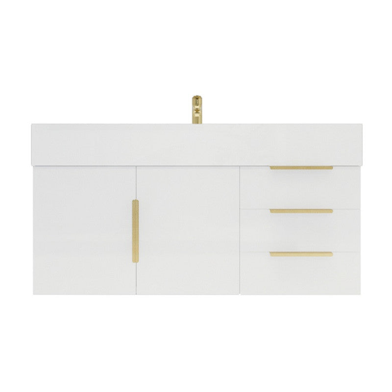 Bethany 42" Wall Mounted Bathroom Vanity with Reinforced Acrylic Integrated Sink Top