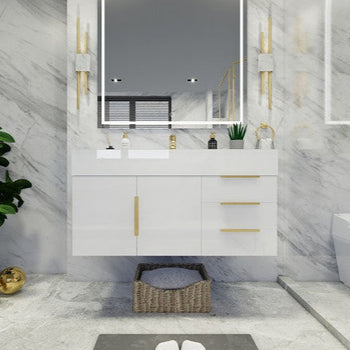Bethany 42" Wall Mounted Bathroom Vanity with Reinforced Acrylic Integrated Sink Top