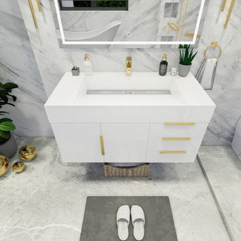 Bethany 42" Wall Mounted Bathroom Vanity with Reinforced Acrylic Integrated Sink Top