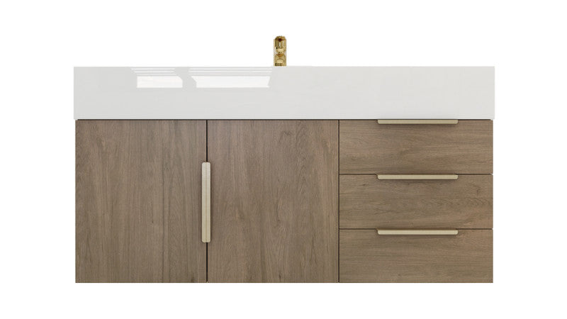 Bethany 42" Wall Mounted Bathroom Vanity with Reinforced Acrylic Integrated Sink Top