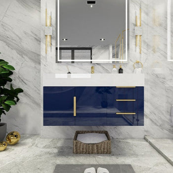 Bethany 42" Wall Mounted Bathroom Vanity with Reinforced Acrylic Integrated Sink Top