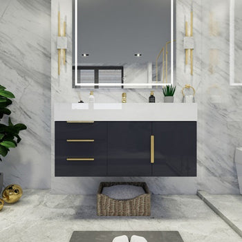 Bethany 42" Wall Mounted Bathroom Vanity with Reinforced Acrylic Integrated Sink Top