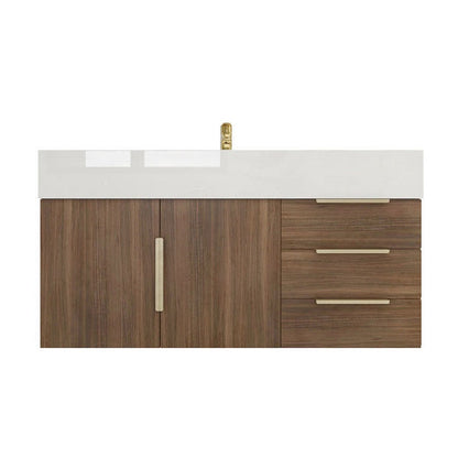 Bethany 42" Wall Mounted Bathroom Vanity with Reinforced Acrylic Integrated Sink Top