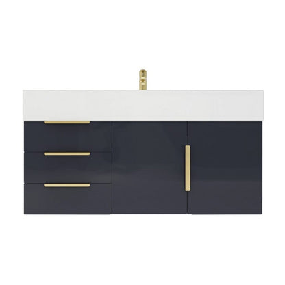 Bethany 42" Wall Mounted Bathroom Vanity with Reinforced Acrylic Integrated Sink Top