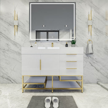 Bethany 48" Freestanding Bathroom Vanity with Reinforced Acrylic Integrated Sink Top