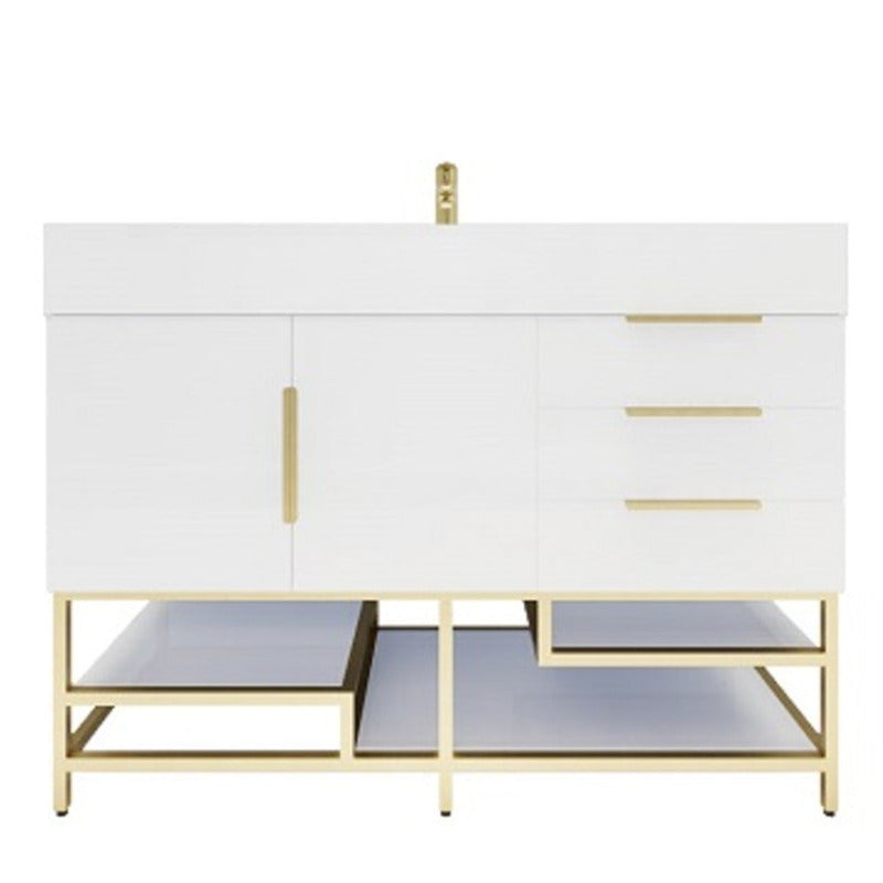 Bethany 48" Freestanding Bathroom Vanity with Reinforced Acrylic Integrated Sink Top