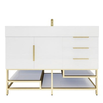 Bethany 48" Freestanding Bathroom Vanity with Reinforced Acrylic Integrated Sink Top