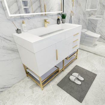 Bethany 48" Freestanding Bathroom Vanity with Reinforced Acrylic Integrated Sink Top