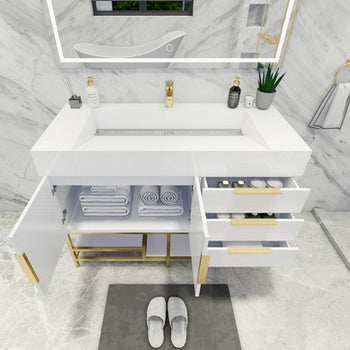 Bethany 48" Freestanding Bathroom Vanity with Reinforced Acrylic Integrated Sink Top