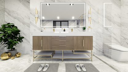 Bethany 72" Freestanding Bathroom Vanity with Reinforced Acrylic Integrated Sink Top