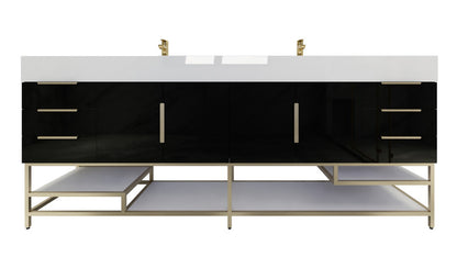 Bethany 84" Freestanding Bathroom Vanity with Reinforced Acrylic Integrated Sink Top