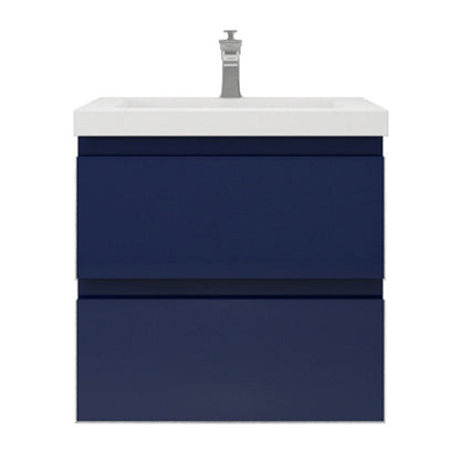 Bohemia Lina 24" Wall Mounted Bathroom Vanity with Reinforced Acrylic Integrated Sink Top