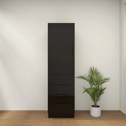Carla 20 inch freestanding linen cabinet in High Gloss Black