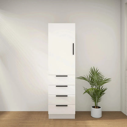 Carla 20 inch freestanding linen cabinet in High Gloss White