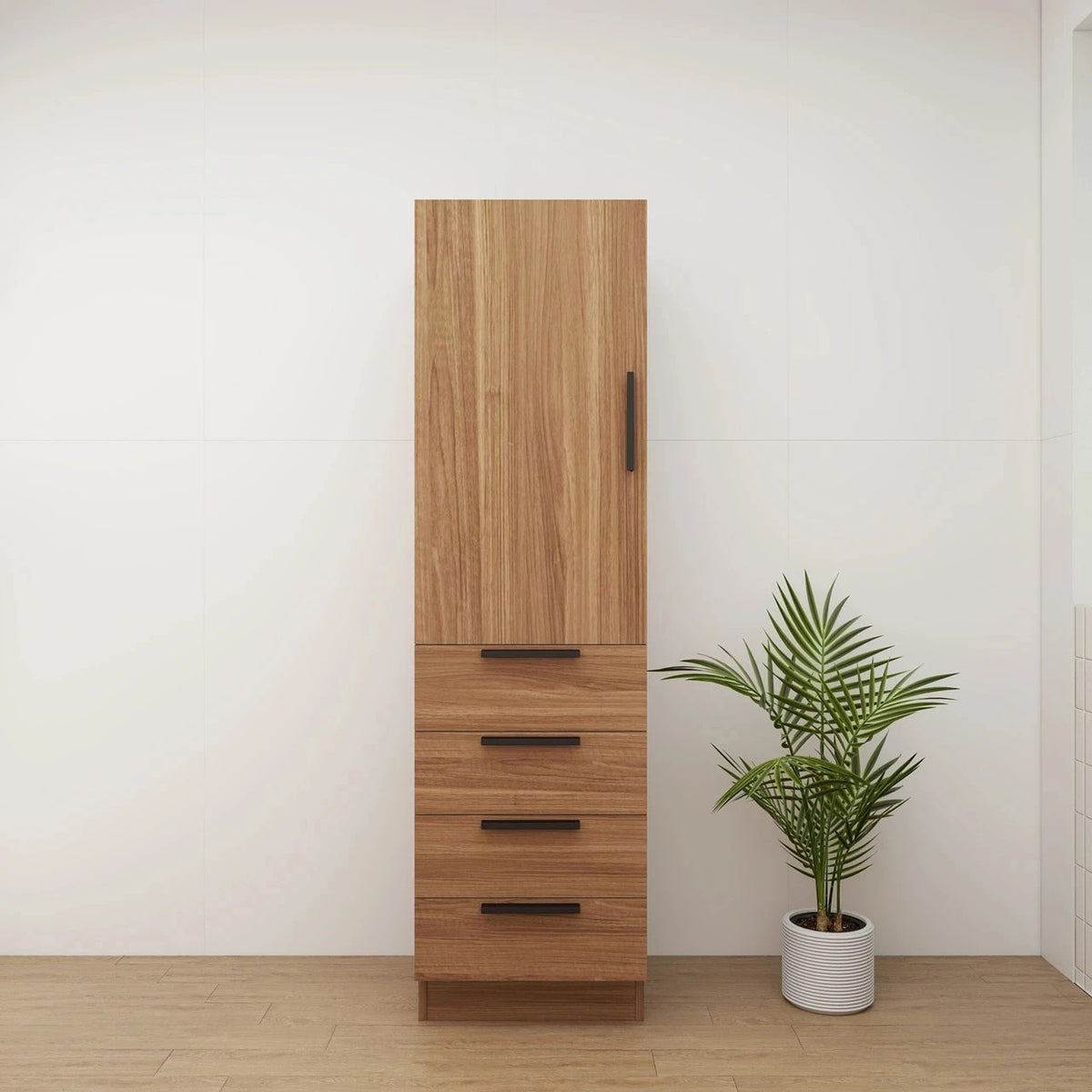 Carla 20 inch freestanding linen cabinet in Rosewood