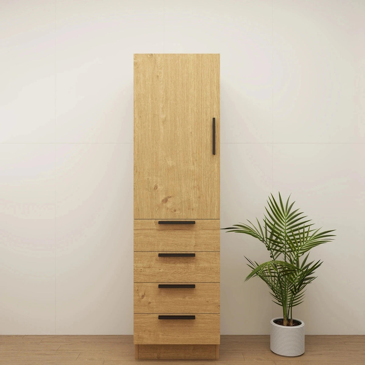 Carla 20 inch freestanding linen cabinet in Oak