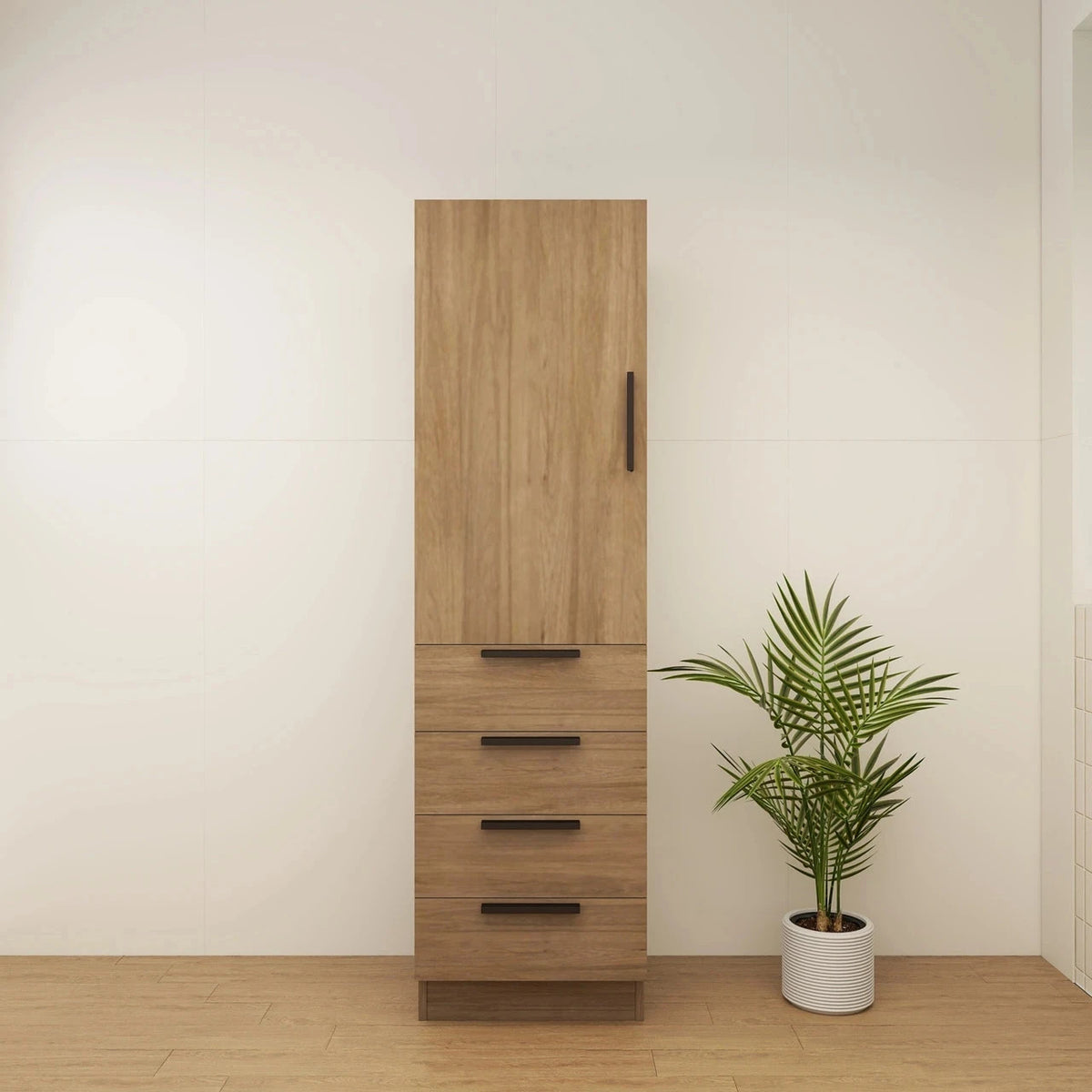 Carla 20 inch freestanding linen cabinet in French Oak