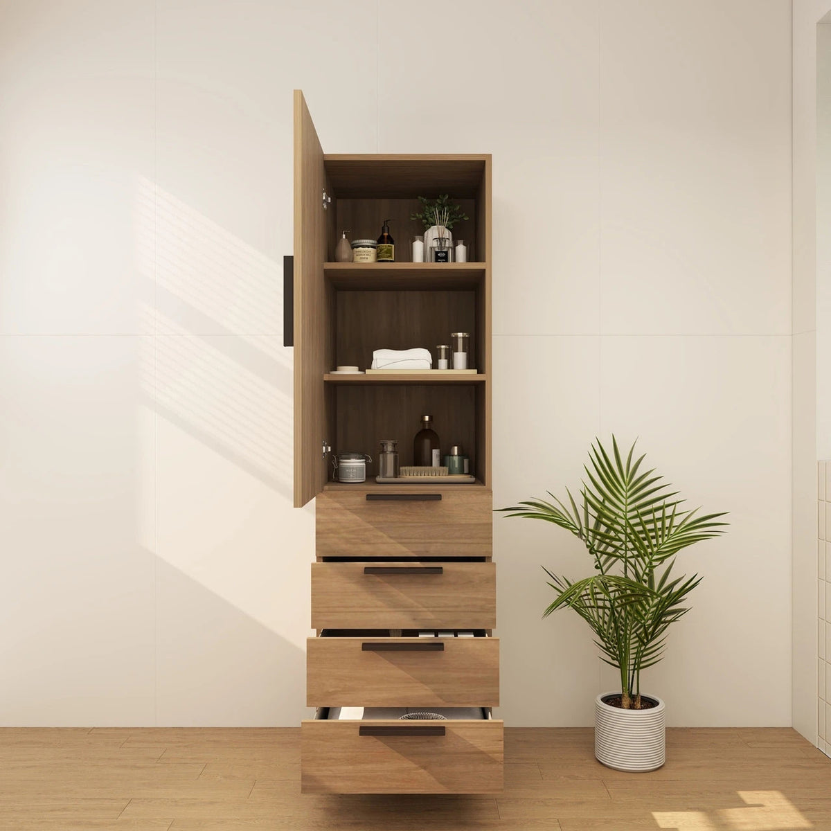 Carla 20 inch freestanding linen cabinet