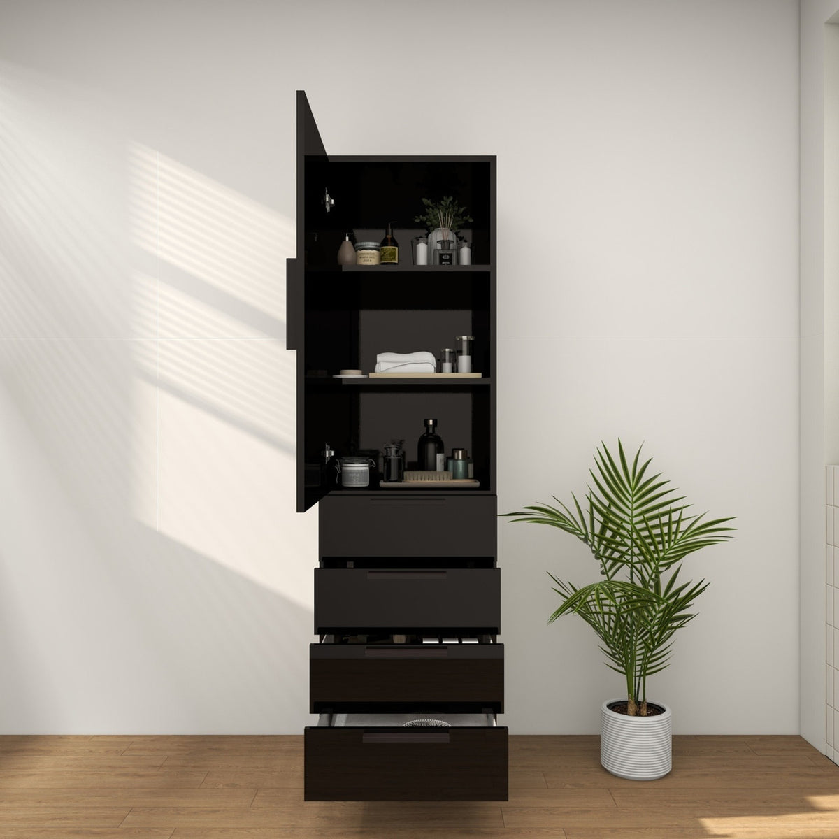 Carla 20 inch freestanding linen cabinet