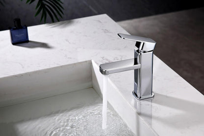 Coy Single Lever Bathroom Lavatory Faucet for single hole installation, Solid Brass