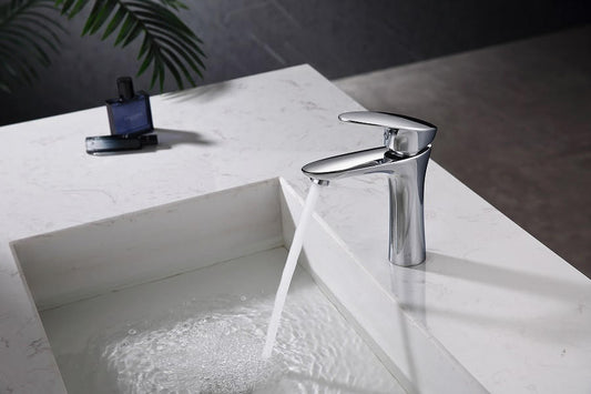 Coy Waterfall Single Lever Bathroom Lavatory Faucet, Solid Brass body, single hole installation