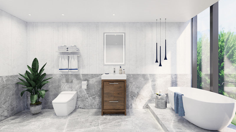Dolce 24" Freestanding Bathroom Vanity with Reinforced Acrylic Integrated Sink Top