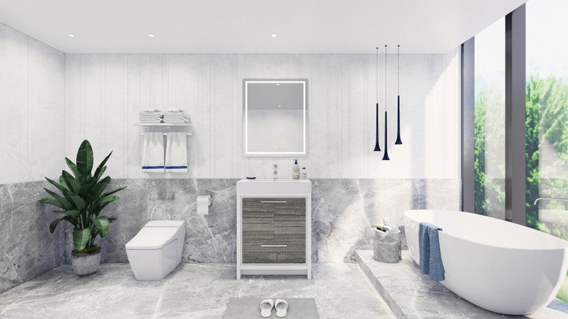 Dolce 30" Freestanding Bathroom Vanity with Reinforced Acrylic Integrated Sink Top