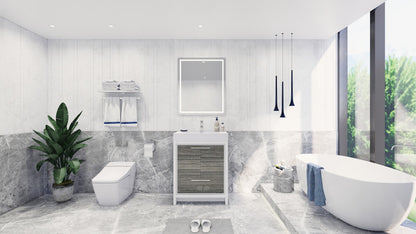 Dolce 30" Freestanding Bathroom Vanity with Reinforced Acrylic Integrated Sink Top