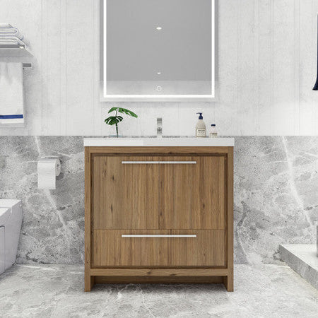 Dolce 36" Freestanding Bathroom Vanity with Reinforced Acrylic Integrated Sink Top