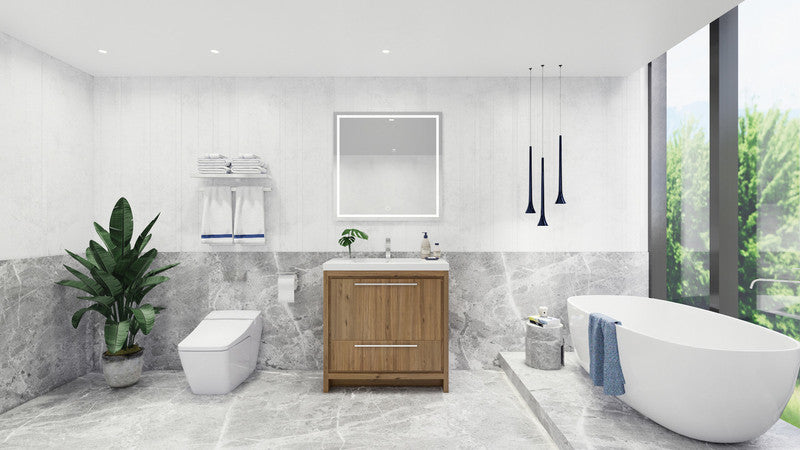 Dolce 36" Freestanding Bathroom Vanity with Reinforced Acrylic Integrated Sink Top
