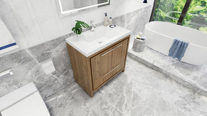 Dolce 36" Freestanding Bathroom Vanity with Reinforced Acrylic Integrated Sink Top