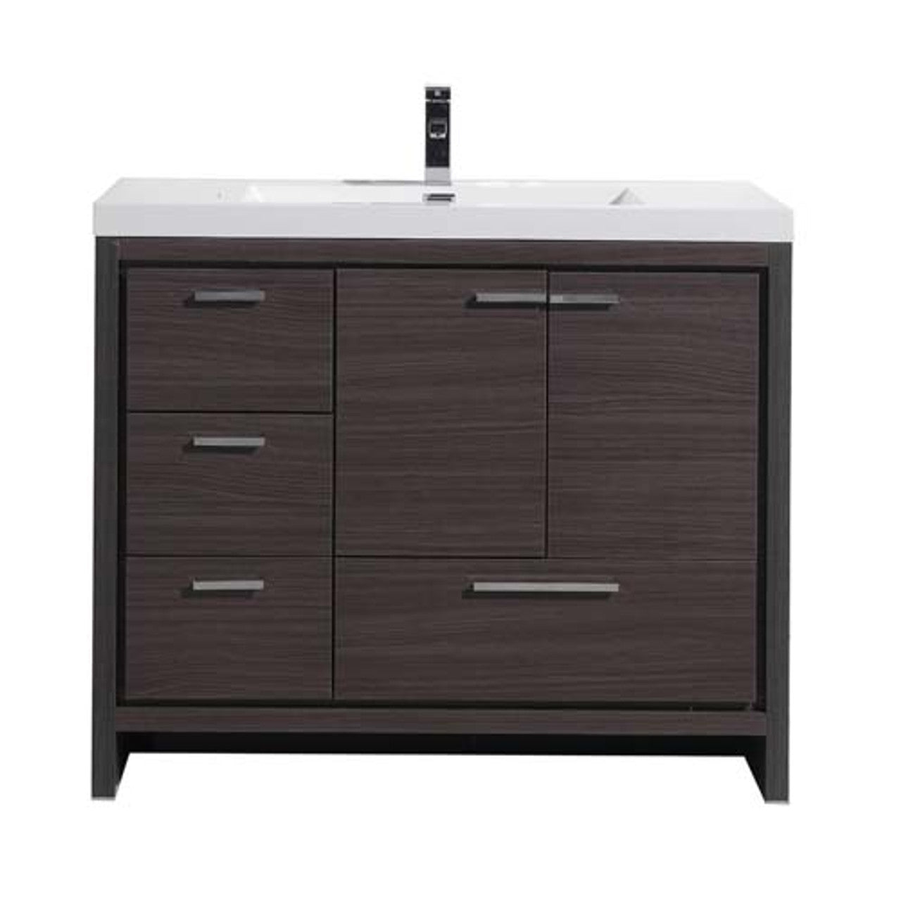Dolce 42" Freestanding Bathroom Vanity with Reinforced Acrylic Integrated Sink Top