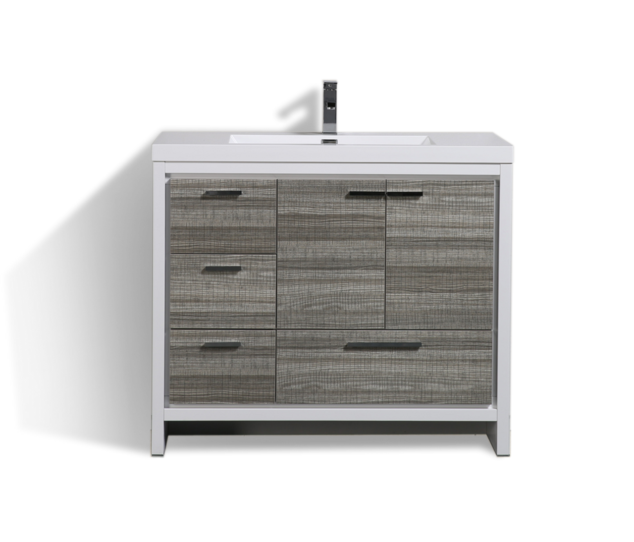 Dolce 42" Freestanding Bathroom Vanity with Reinforced Acrylic Integrated Sink Top