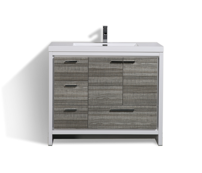 Dolce 42" Freestanding Bathroom Vanity with Reinforced Acrylic Integrated Sink Top