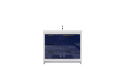Dolce 42" Freestanding Bathroom Vanity with Reinforced Acrylic Integrated Sink Top