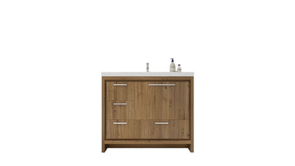 Dolce 42" Freestanding Bathroom Vanity with Reinforced Acrylic Integrated Sink Top