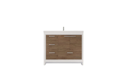 Dolce 42" Freestanding Bathroom Vanity with Reinforced Acrylic Integrated Sink Top