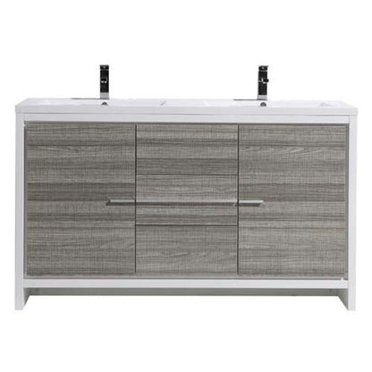 Dolce 60" Freestanding Bathroom Vanity with Reinforced Acrylic Integrated Sink Top