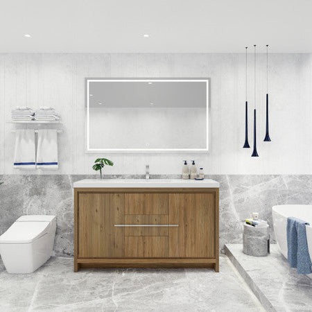 Dolce 60" Freestanding Bathroom Vanity with Reinforced Acrylic Integrated Sink Top