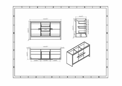 Dolce 60" Freestanding Bathroom Vanity with Reinforced Acrylic Integrated Sink Top