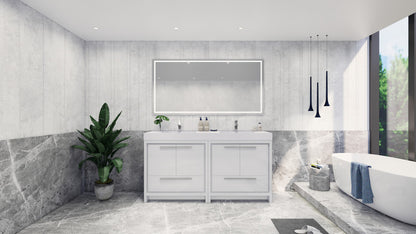 Dolce 72" Freestanding Bathroom Vanity with Reinforced Acrylic Integrated Sink Top