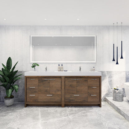 Dolce 84" Freestanding Bathroom Vanity with Reinforced Acrylic Integrated Sink Top