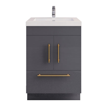 Elsa 24" Freestanding Bathroom Vanity with Reinforced Acrylic Integrated Sink Top