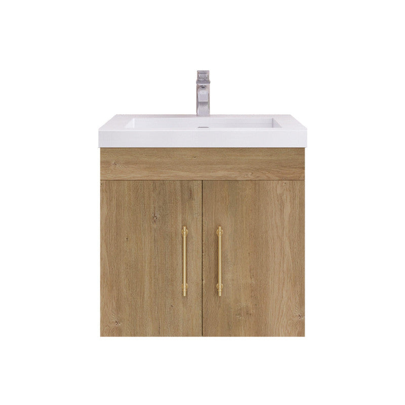 Elsa 24" Wall Mounted Bathroom Vanity with Reinforced Acrylic Integrated Sink Top
