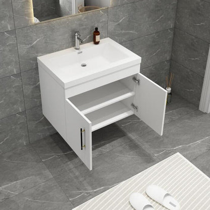 Elsa 24" Wall Mounted Bathroom Vanity with Reinforced Acrylic Integrated Sink Top