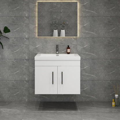 Elsa 24" Wall Mounted Bathroom Vanity with Reinforced Acrylic Integrated Sink Top