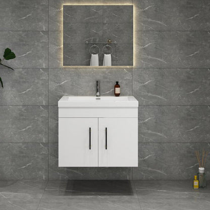 Elsa 30" Wall Mounted Bathroom Vanity with Reinforced Acrylic Integrated Sink Top