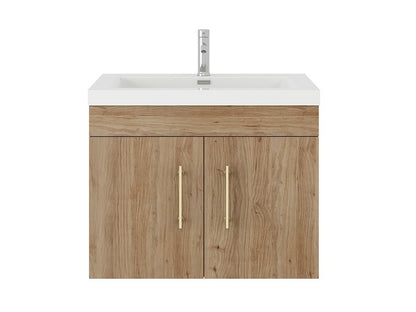 Elsa 30" Wall Mounted Bathroom Vanity with Reinforced Acrylic Integrated Sink Top