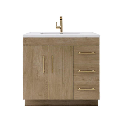Elsa 36" Freestanding Bathroom Vanity with Reinforced Acrylic Integrated Sink Top