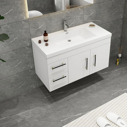 Elsa 42" Wall Mounted Bathroom Vanity with Reinforced Acrylic Integrated Sink Top